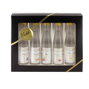 Coffret de 5 mignonnettes d'eaux de vie  Hepp