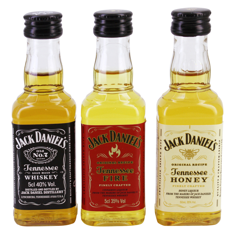 Trio de Whiskey Jack Daniel's , Jack Daniel's Fire & Jack Daniel's honey
