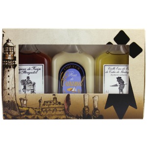 Tasting Box 3 mignonnettes liqueur fraise, caramel et alcool de cidre Fisselier