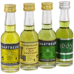 Tasting Box 4 mignonnettes de Chartreuses Jaune, Verte, 1605 et Centenaire