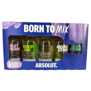 Box 5 mignonnettes Vodka Absolut 5 cl 40°