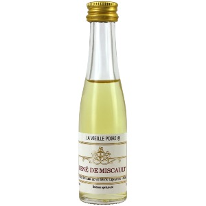 Mignonnette d'Eau de vie Miscault poire ambrée 3 cl 43°