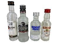 Mini bar set 4 mignonnettes vodka: Absolut-Smirnoff-Russian Standard-Ketel One