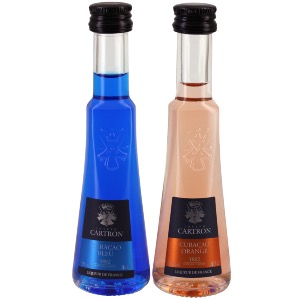 Duo de mignonnettes Curacao bleu & orange Joseph Cartron