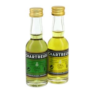 Duo de mignonnettes de Chartreuse Jaune & Verte 