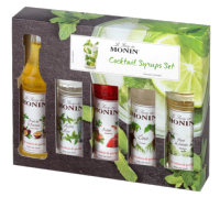 Coffret de 5 mignonnettes de sirop pour cocktails MONIN 