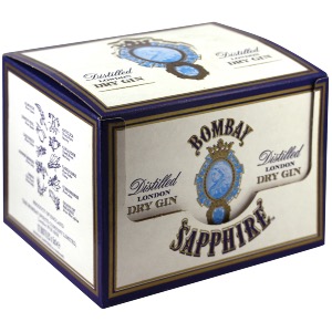 Box 12 mignonnettes de Gin Bombay Saphire 5 cl 40°