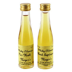 Duo de mignonnettes de whiskies Meyer's blend & pur malt 