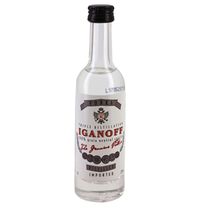 Mignonnettes (mini -bouteilles) de Vodka: l'eau de vie à l'état pur!