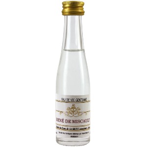 Mignonnette d'Eau de vie Miscault gentiane 3 cl 43°