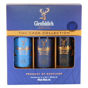 Un coffret de 3 mignonettes de 5 cl de whiskies écossais​