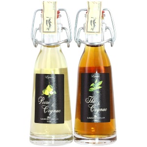 Duo de mignonnettes liqueur thé & poire cognac Fisselier