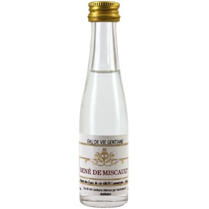 Mignonnette d'Eau de vie Miscault gentiane 3 cl 43°