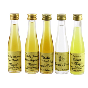 Tasting Box 5 mignonnettes Meyer's whiskies, pastis, gin & citron
